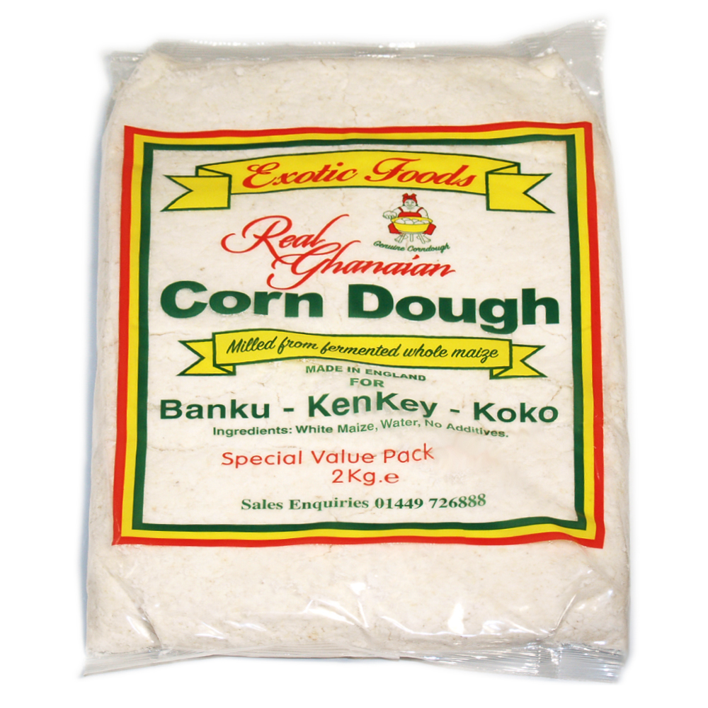 Exotic Foods Traditional Ghanaian Corn Dough (4 x 2kg) - Retail Box